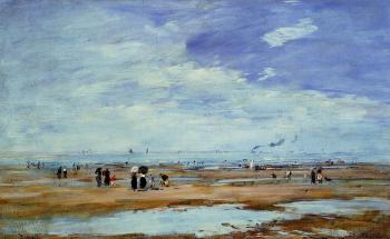 Eugene Boudin : Deauville, the Beach, Low Tide